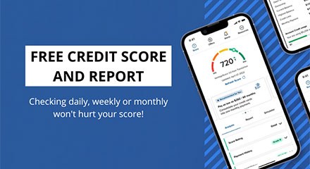 Free credit score and report with savvymoney.